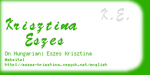 krisztina eszes business card